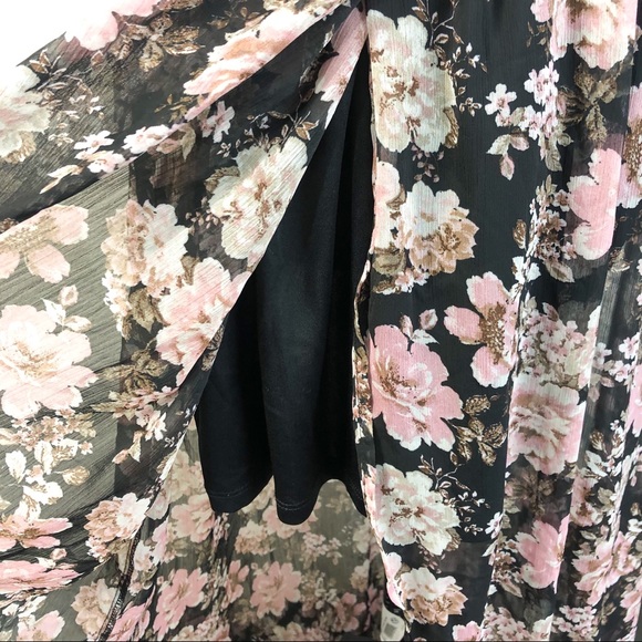 Band of Gypsies Pink Floral Boho Maxi Dress - Picture 6 of 9